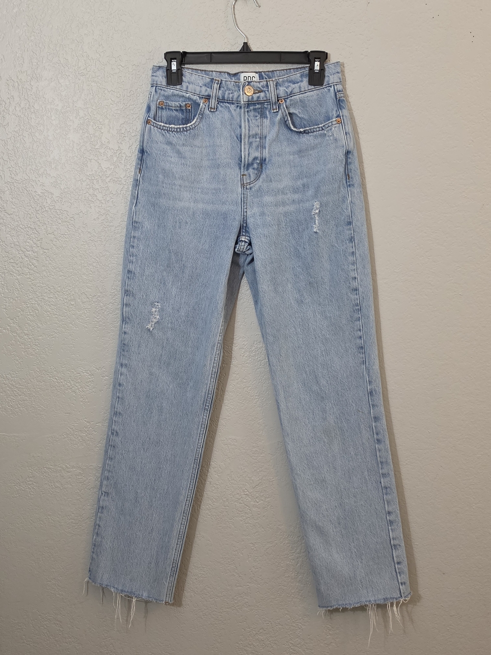 Urban Outfitters BDG PAX Jeans Light Wash High Rise Straight Leg Womens 27x32
